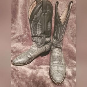 Grey Unisex Cowboy Boots